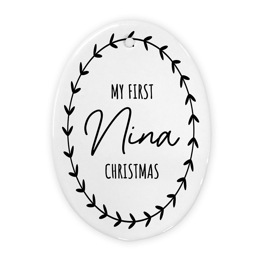 Personalised First Christmas Wreath Decoration - Shop Christmas Decorations At Gift Moments - 2