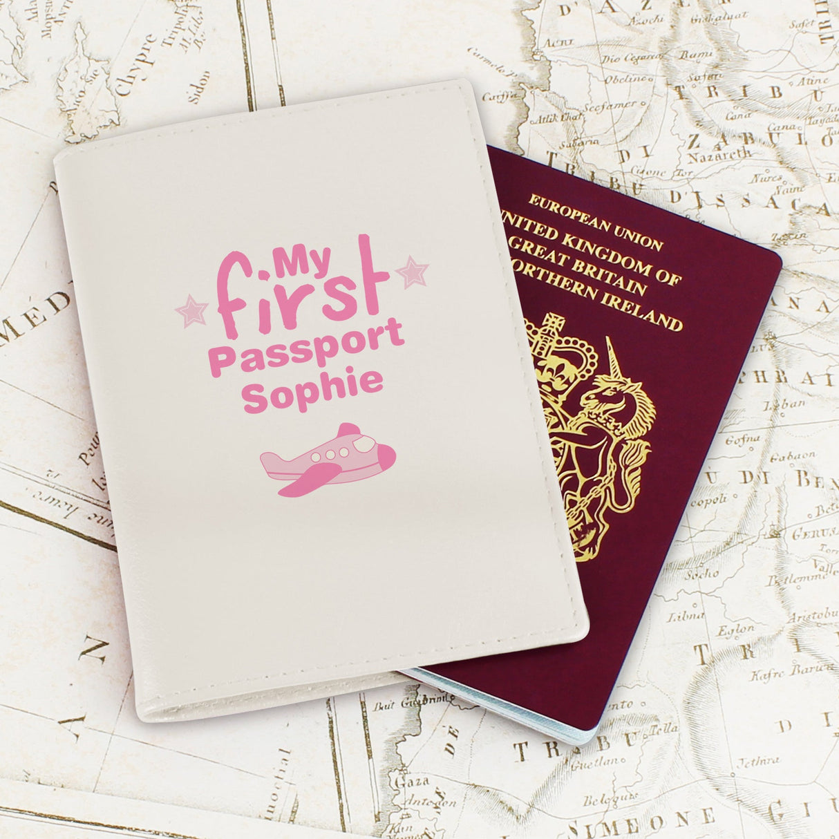Personalised My First Cream Passport Holder - Shop Passport Holders At Gift Moments - 1