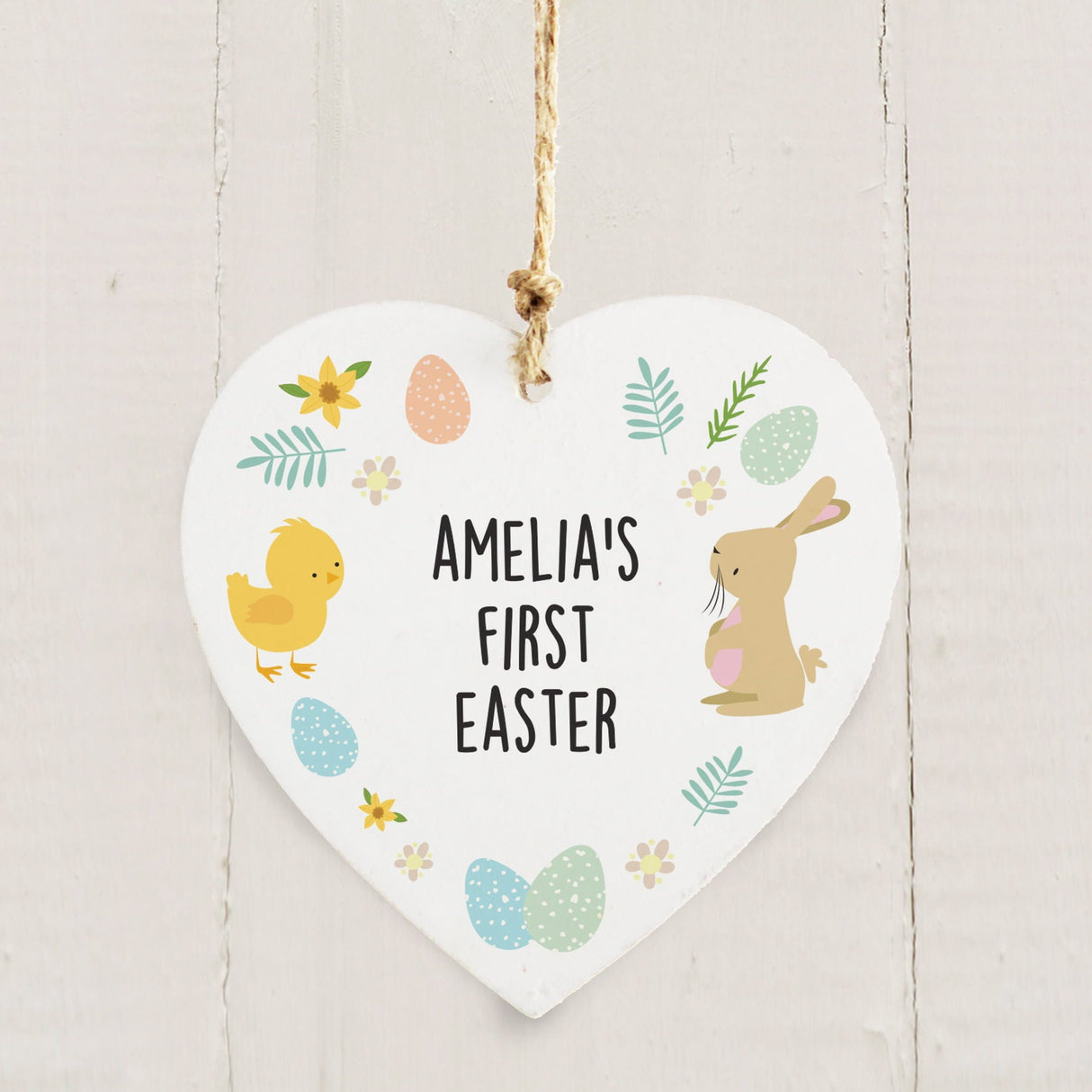 Personalised First Easter Heart Tree Decoration: 1 - Decorations By Gift Moments