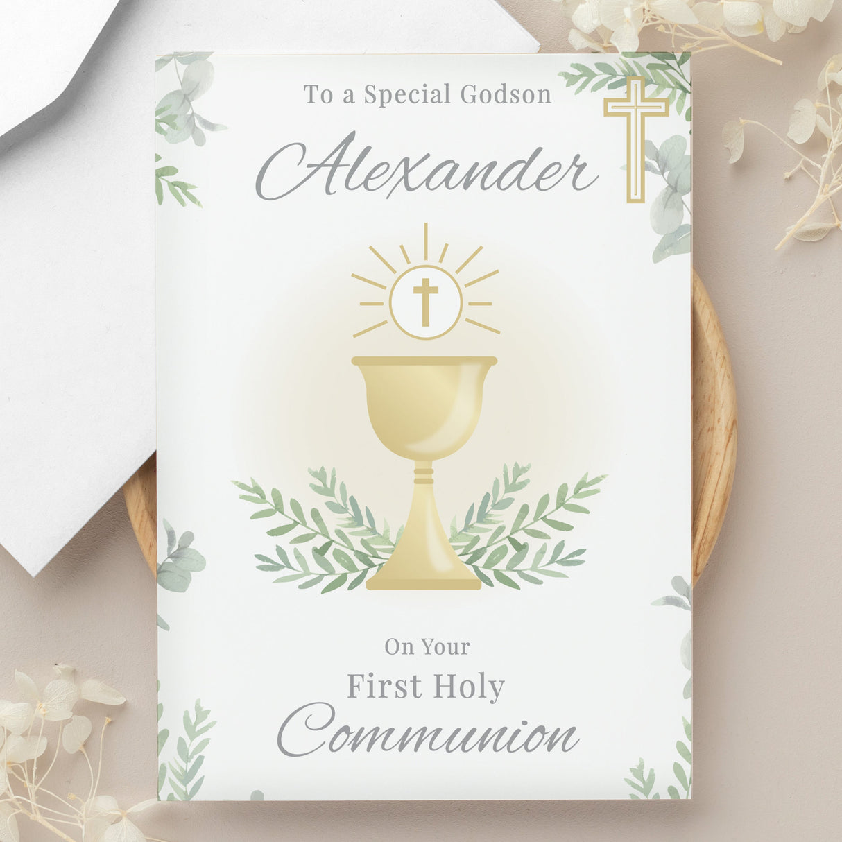 Personalised First Holy Communion Card: 1 - Greeting Cards By Gift Moments