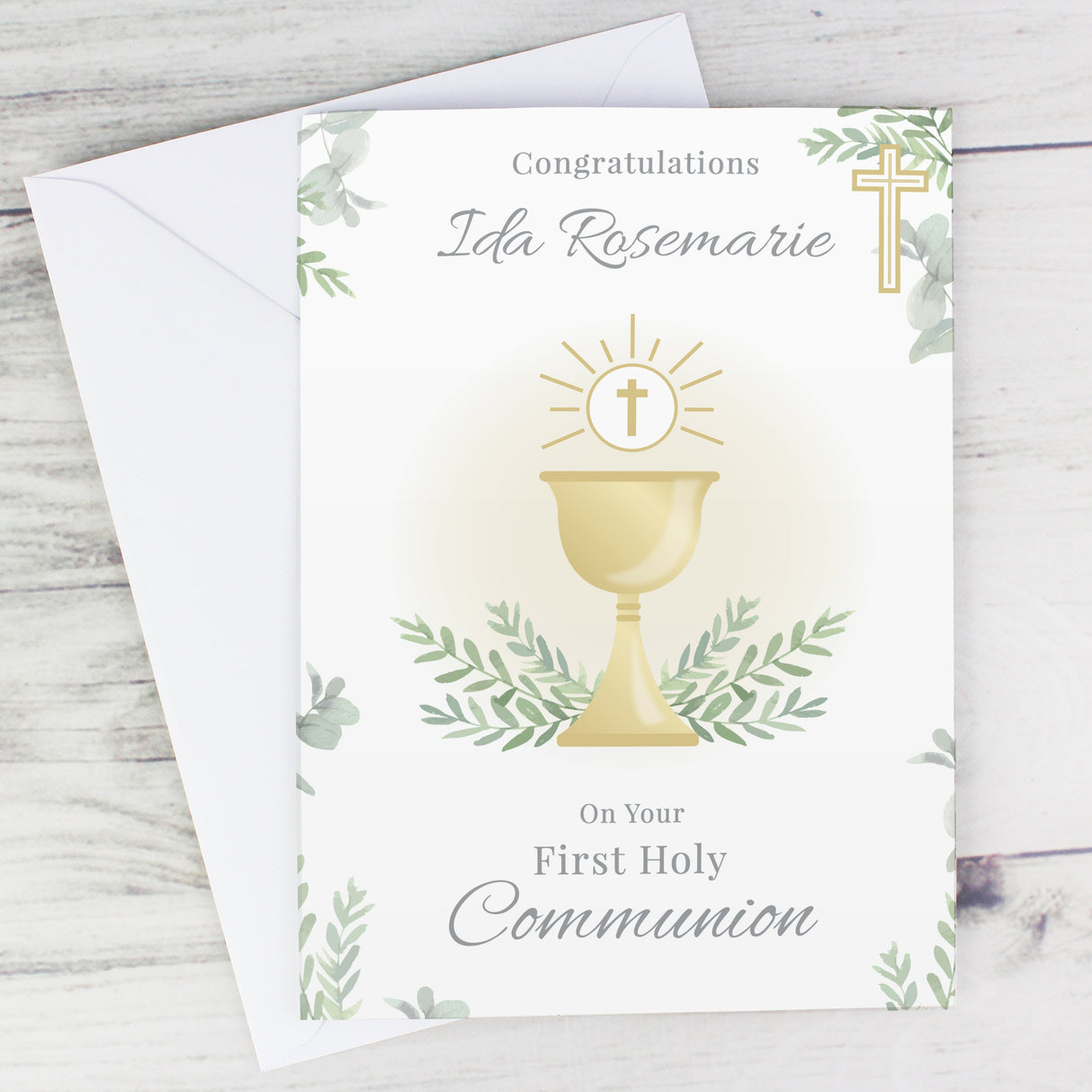 Personalised First Holy Communion Card: 2 - Greeting Cards By Gift Moments