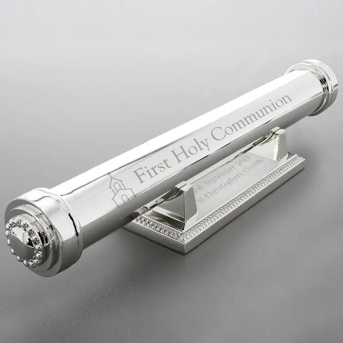 Personalised First Holy Communion Silver Plated Certificate Holder: 2 - Certificate Holders By Gift Moments