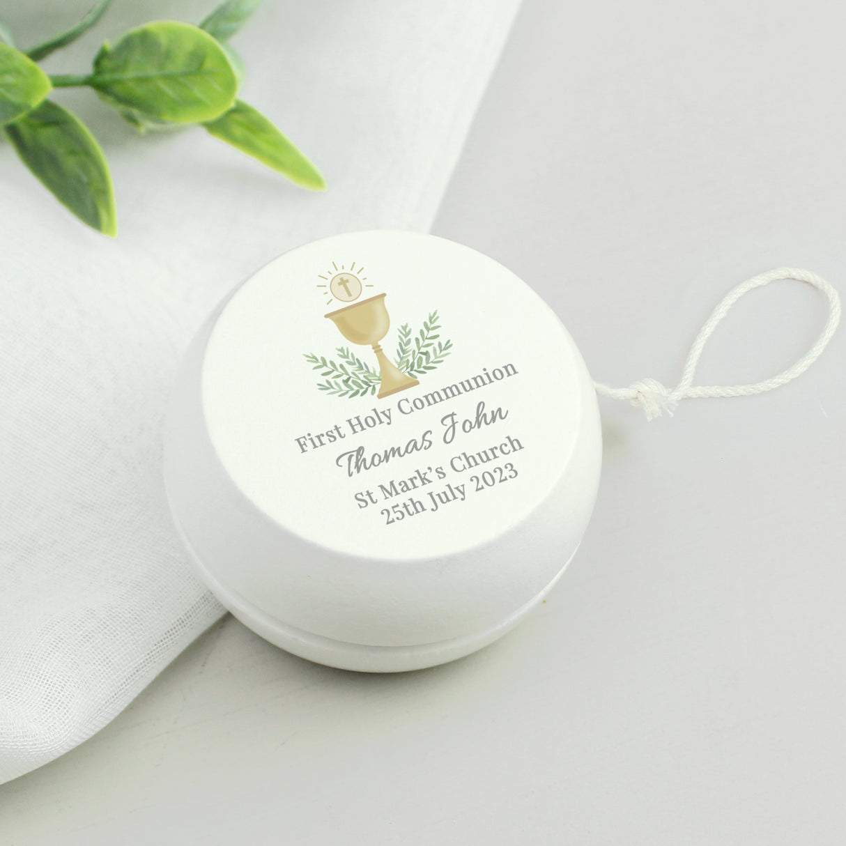 Personalised First Holy Communion Wooden Yoyo: 1 - Toys By Gift Moments