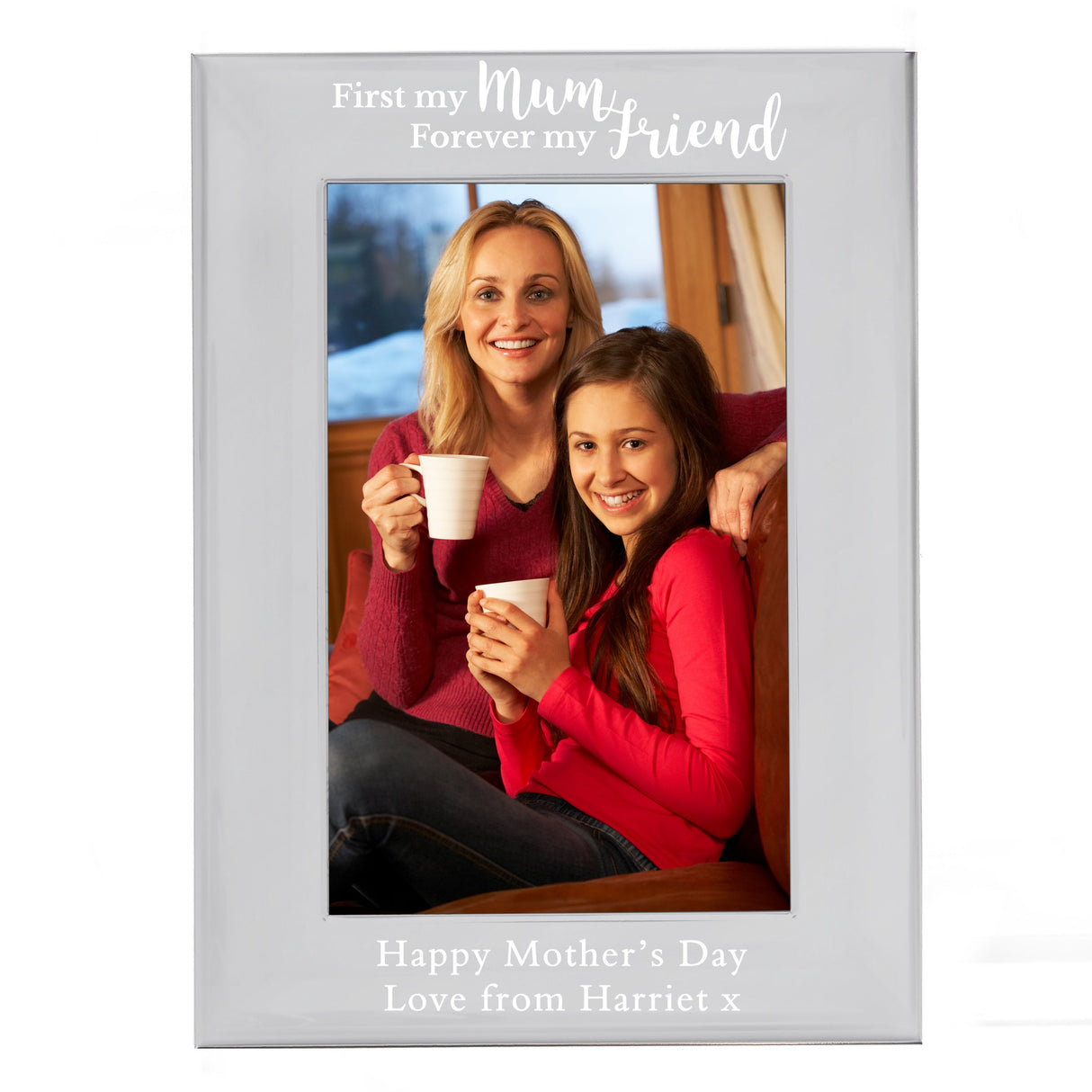 Personalised First My Mum...6x4 Silver Photo Frame: 2 - Photo Frames By Gift Moments