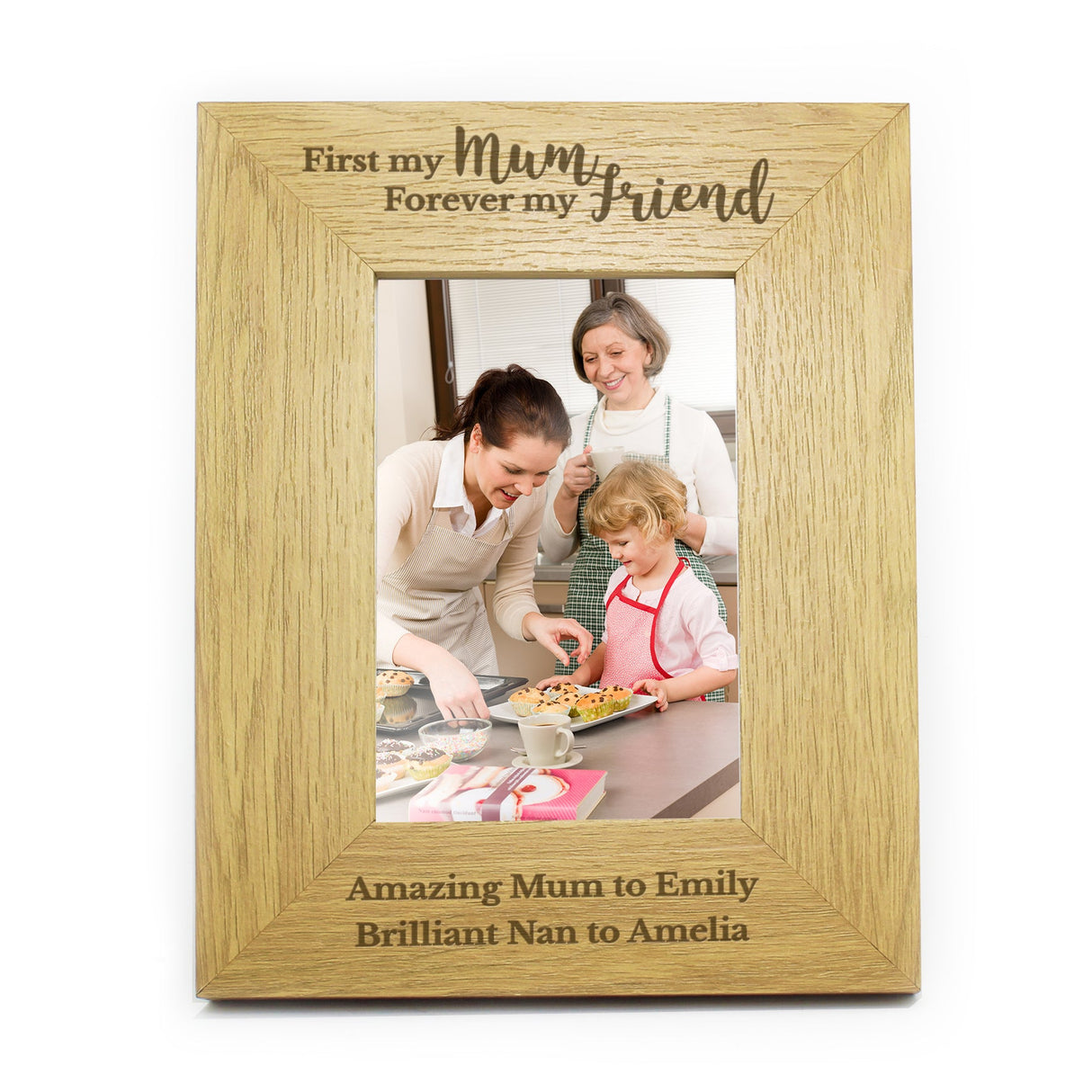 Personalised ’First My Mum Forever My Friend’ 6x4 Photo Frame: 2 - Photo Frames By Gift Moments