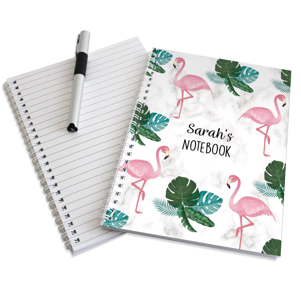 Personalised Flamingo A5 Notebook: 2 - Notebooks By Gift Moments