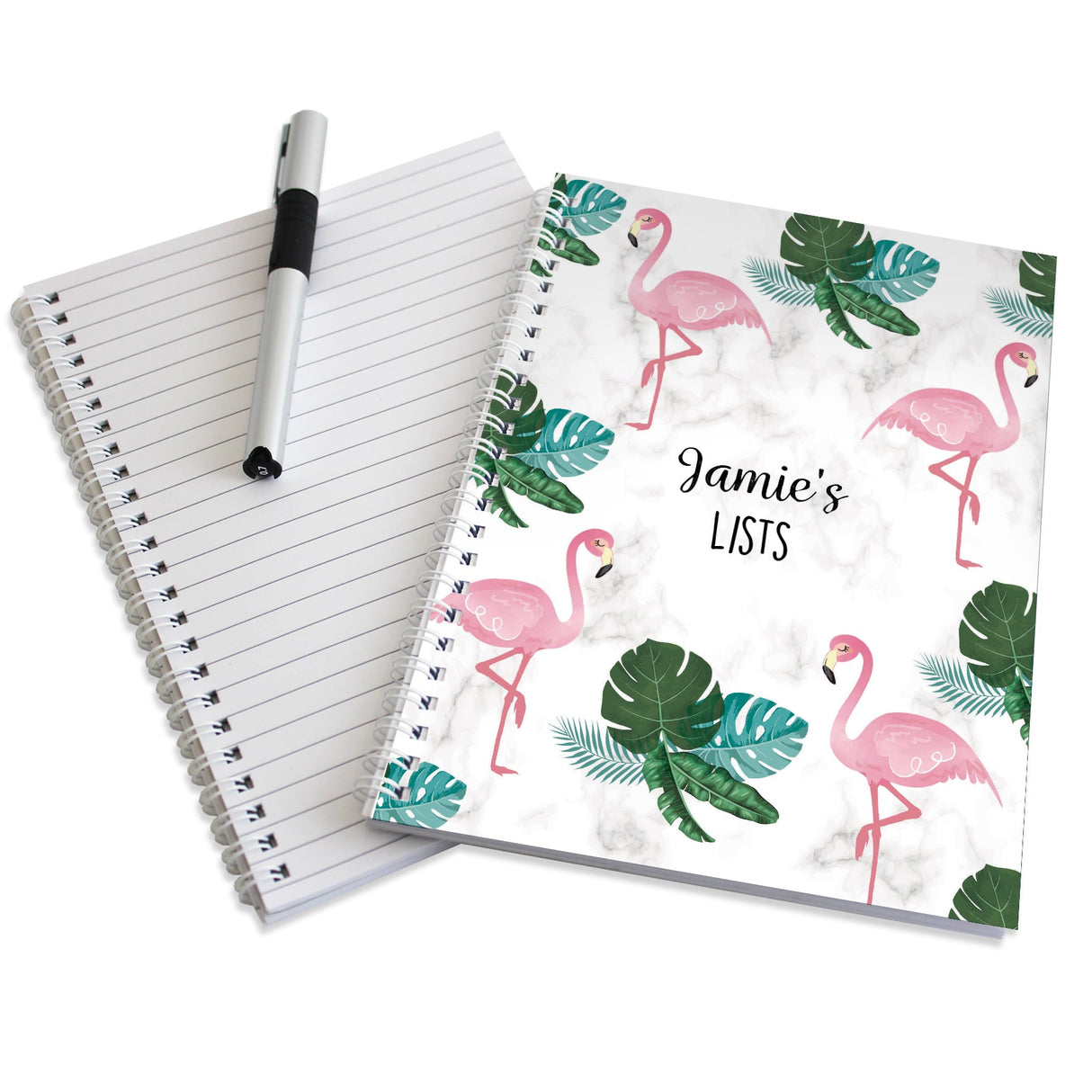 Personalised Flamingo A5 Notebook: 5 - Notebooks By Gift Moments