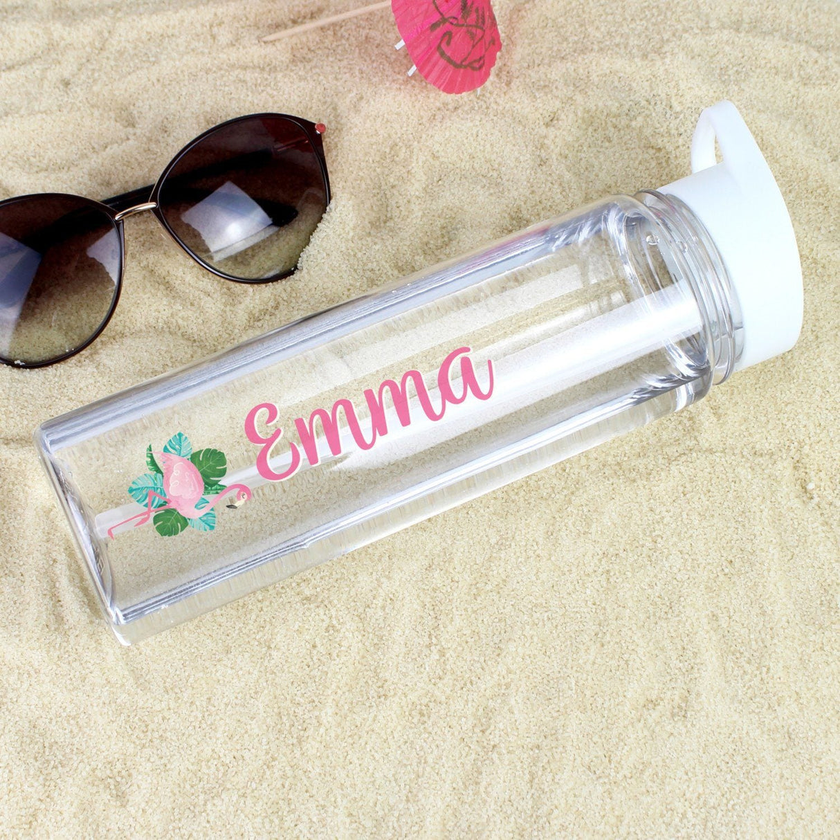 Personalised Flamingo Water Bottle: 2 - Water Bottles By Gift Moments