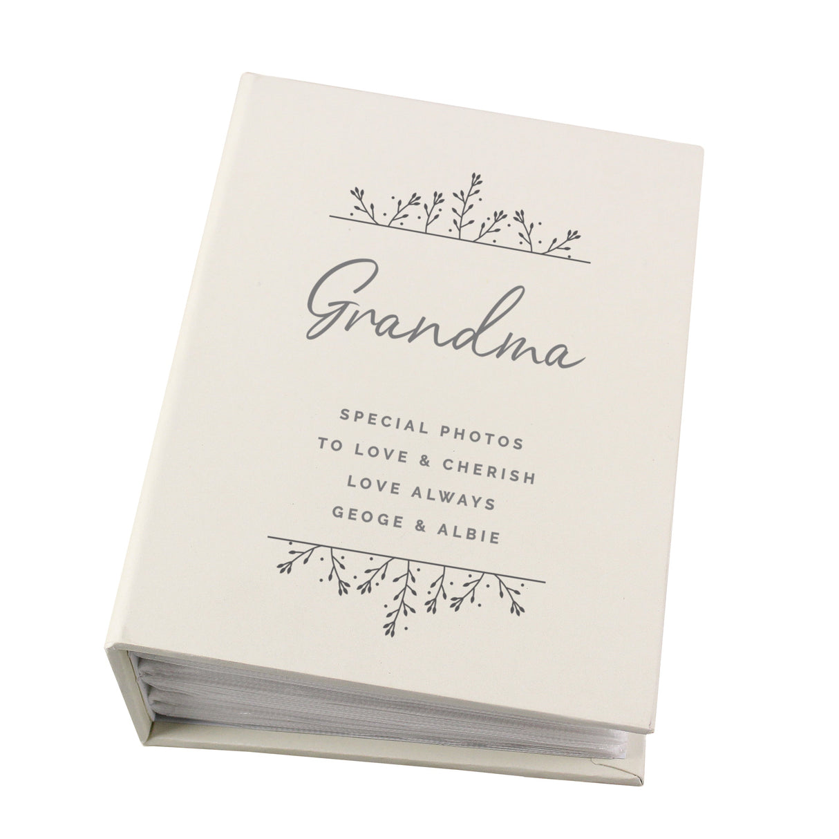 Personalised Floral 6x4 Photo Album with Sleeves: 6 - Photo Albums By Gift Moments