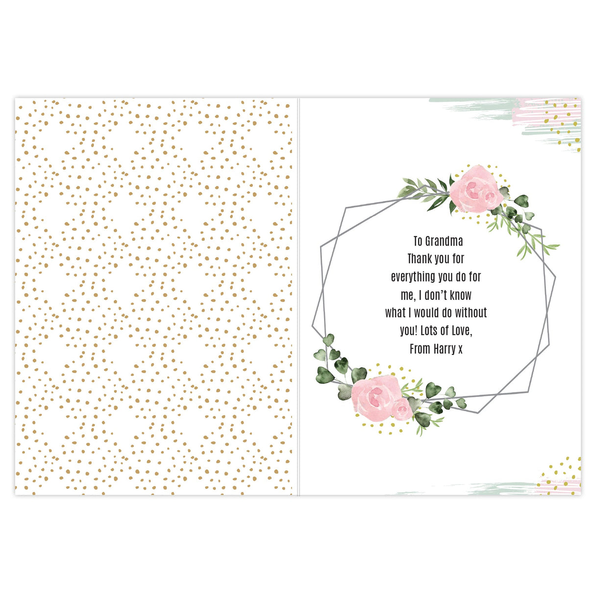 Personalised Floral Abstract Photo Upload Card: 9 - Greeting Cards By Gift Moments