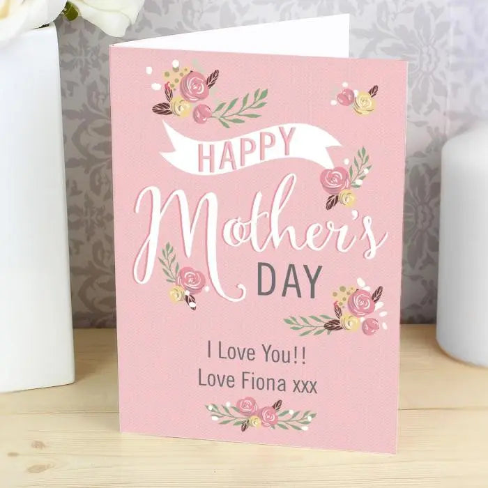 Personalised Floral Bouquet Mother’s Day Card: 4 - Greeting Cards By Gift Moments