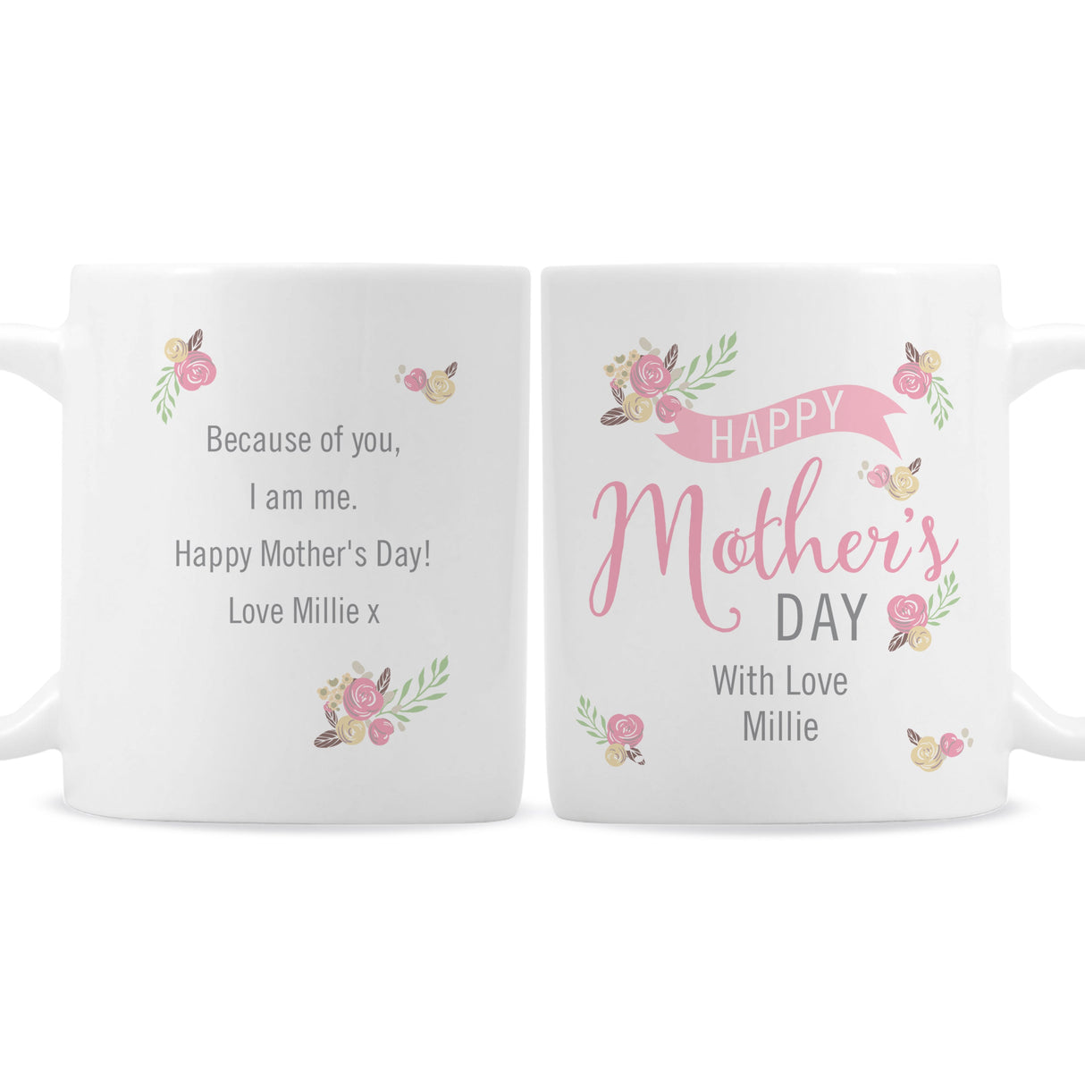 Personalised Floral Bouquet Mothers Day Mug: 3 - Mugs By Gift Moments