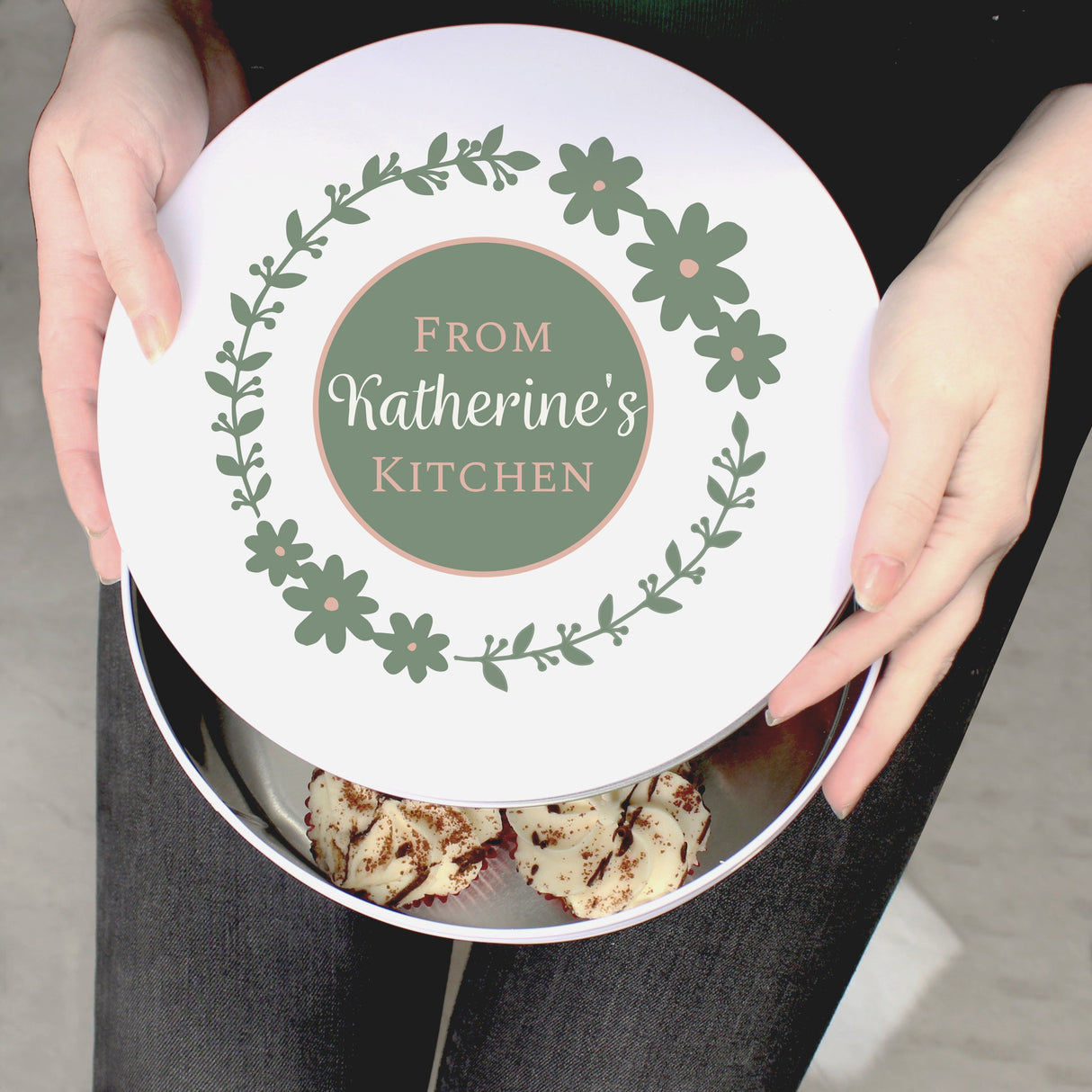 Personalised Floral Cake Tin: 3 - Storage By Gift Moments