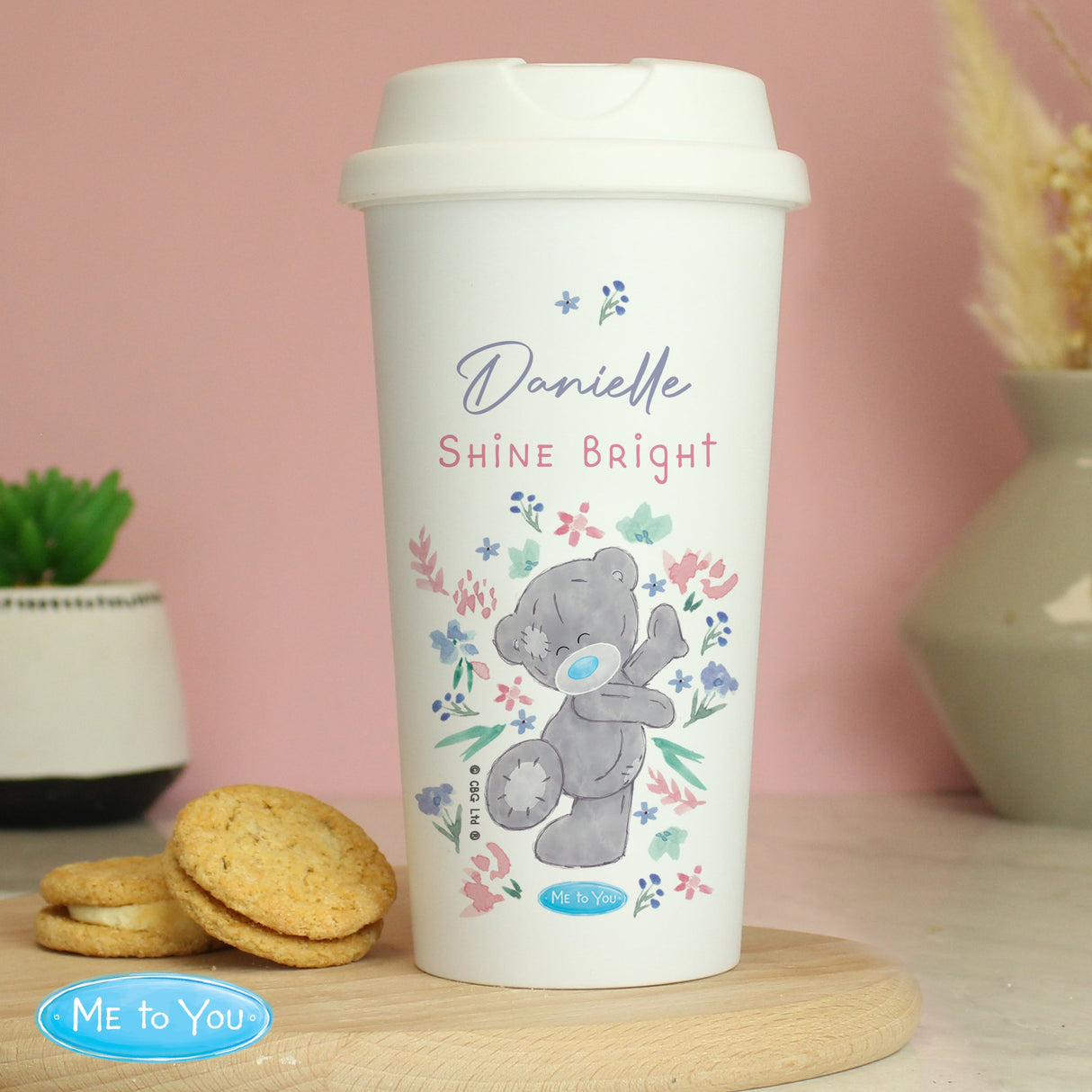 Personalised Me To You Floral Insulated Reusable Eco Travel Cup: 1 - Travel Mugs