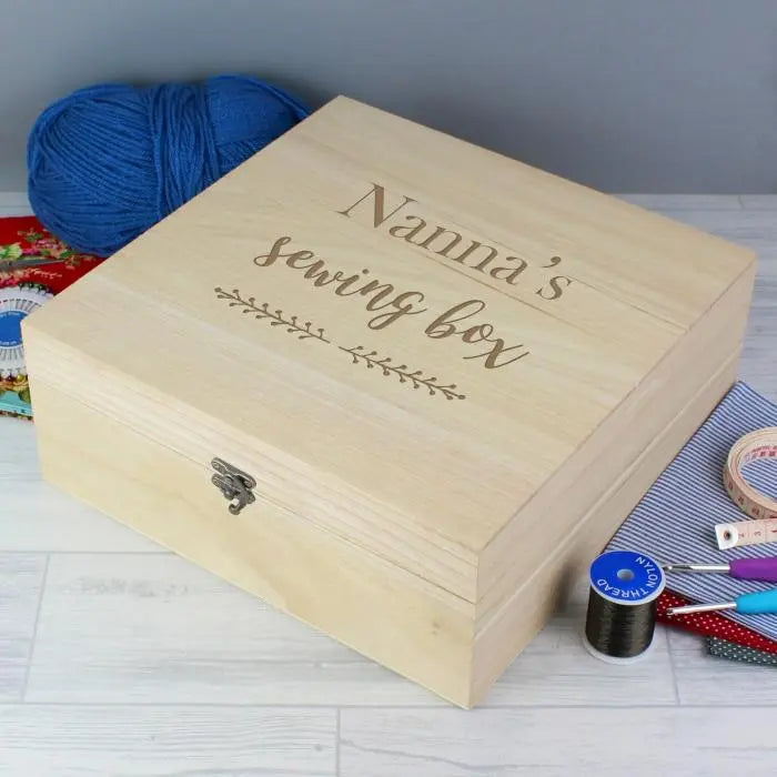 Personalised Floral Large Wooden Keepsake Box - Shop Keepsake Boxes At Gift Moments - 5