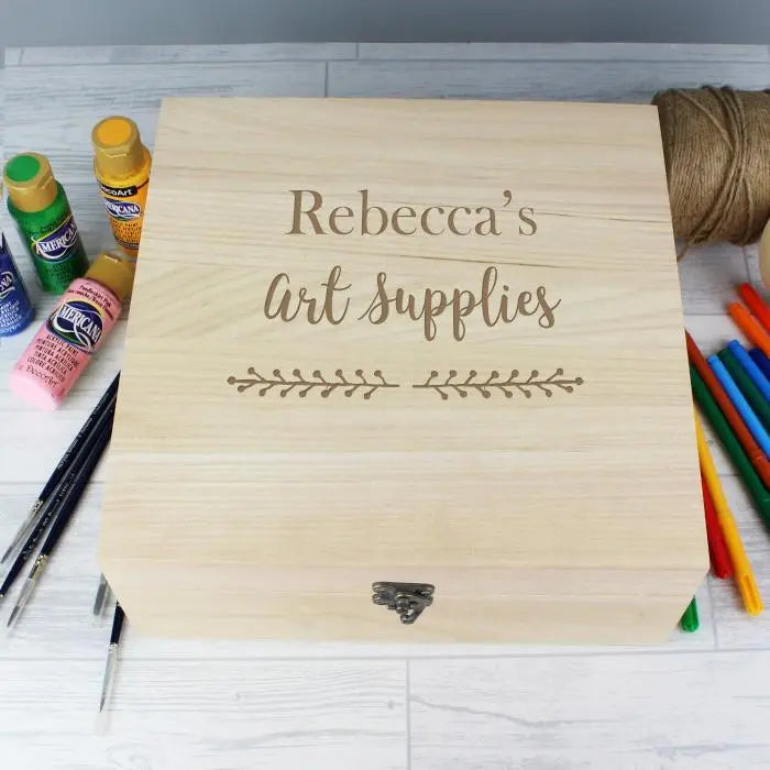 Personalised Floral Large Wooden Keepsake Box - Shop Keepsake Boxes At Gift Moments - 1