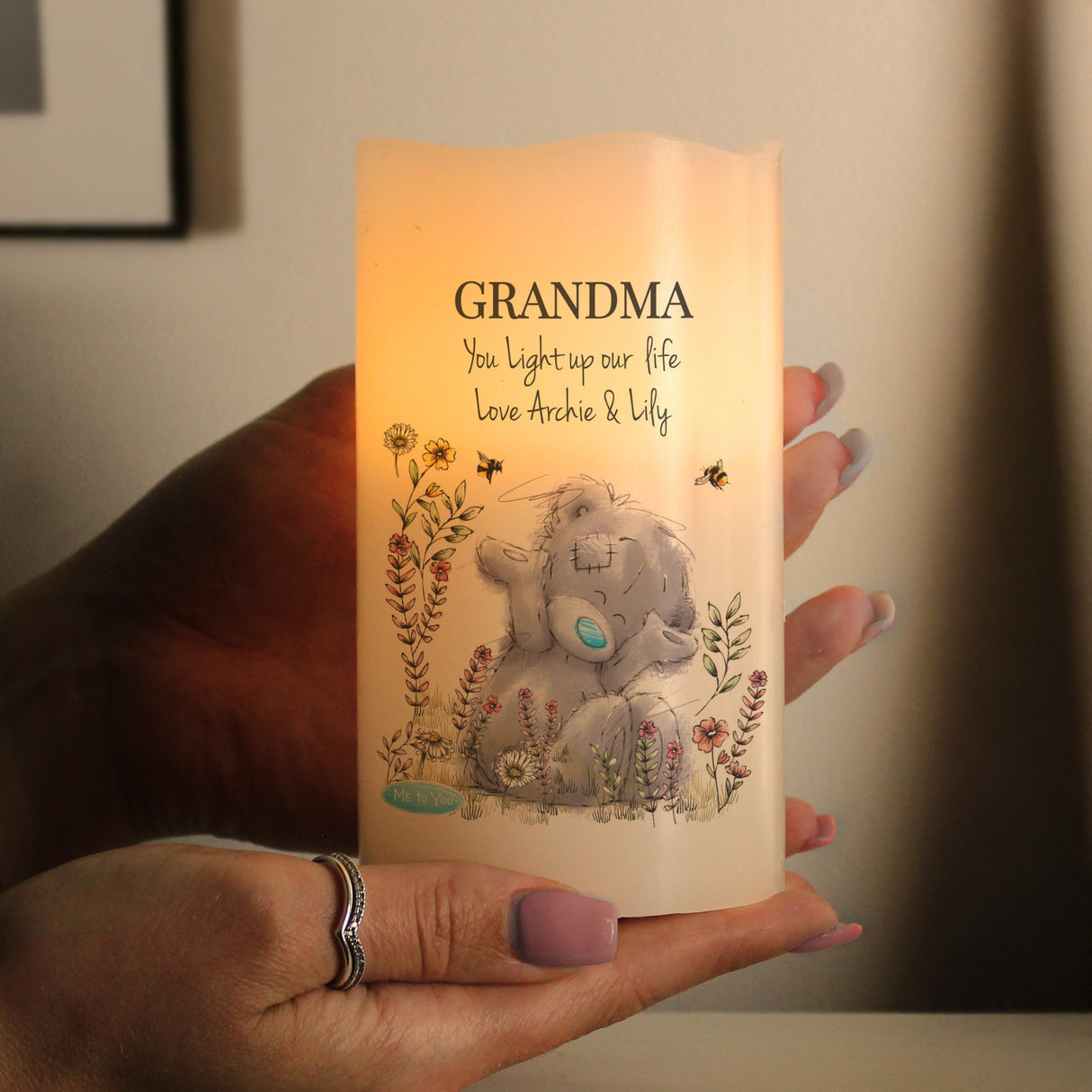 Personalised Me to You Floral LED Candle: 1 - LED Lighting