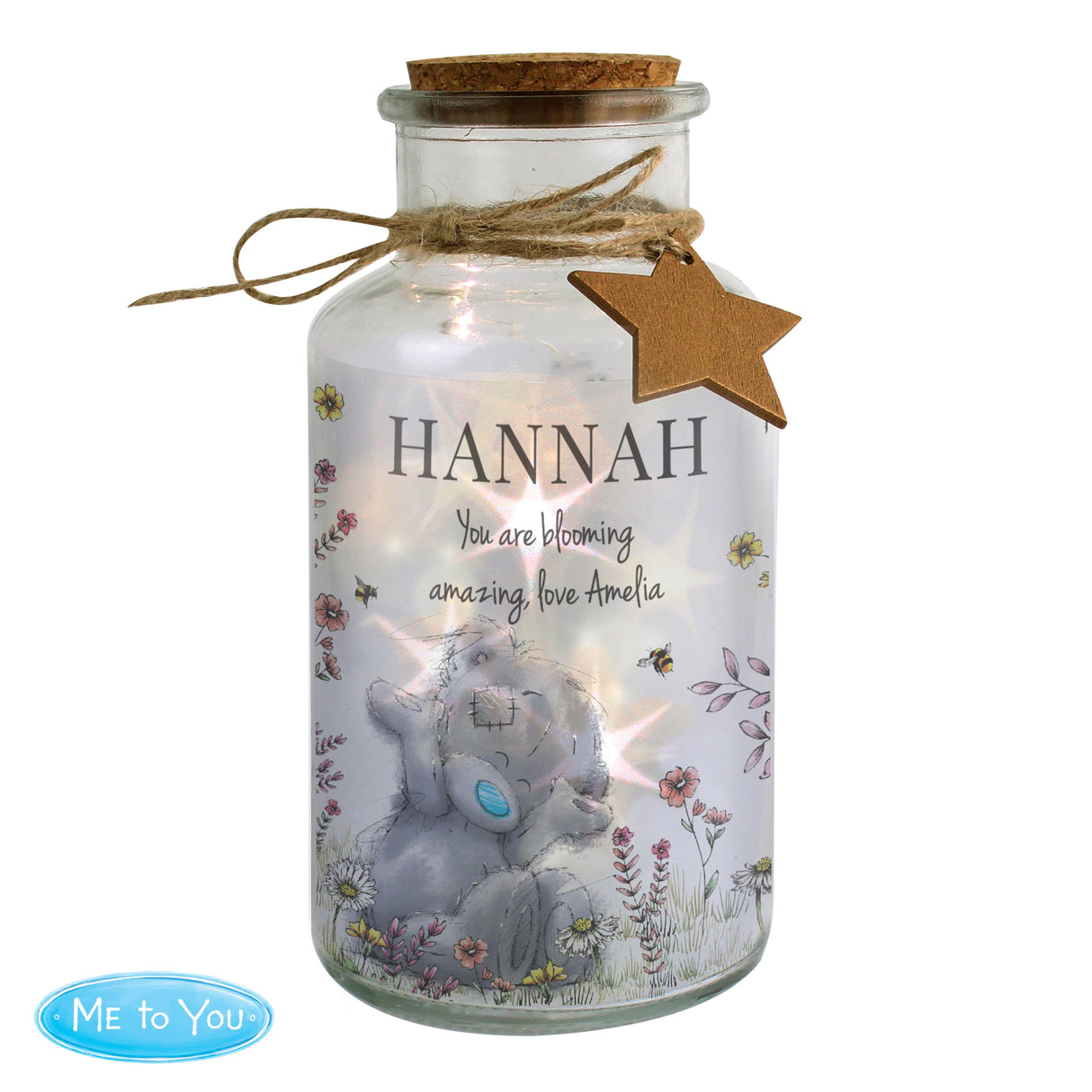 Personalised Me to You Floral LED Glass Jar: 5 - LED Lighting