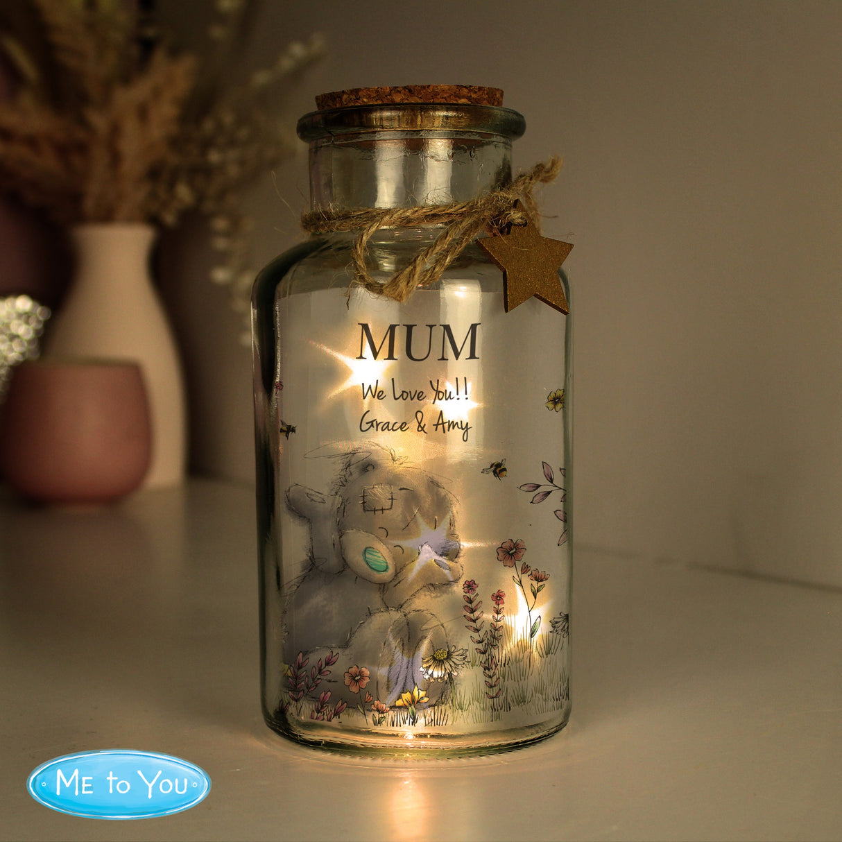 Personalised Me to You Floral LED Glass Jar: 4 - LED Lighting