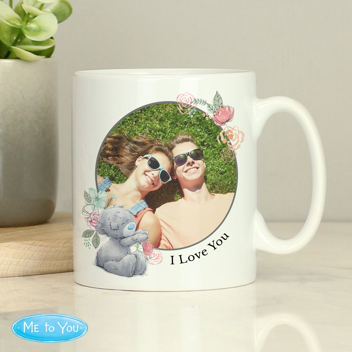 Personalised Me To You Floral Photo Upload Mug: 8 - Mugs