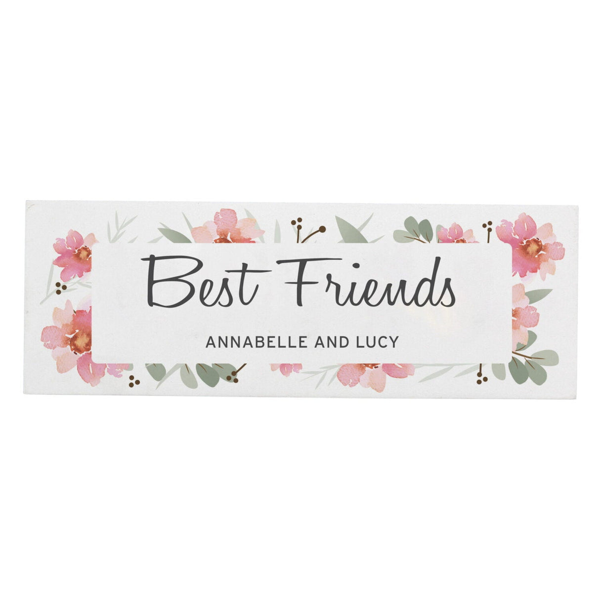 Personalised Floral Sentimental Wooden Block Sign - Shop Signs & Plaques At Gift Moments - 7