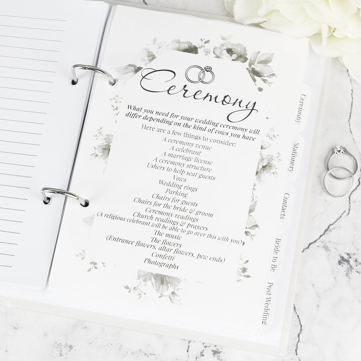 Personalised Floral Watercolour Wedding Planner - Shop Calendars & Planners At Gift Moments - 9