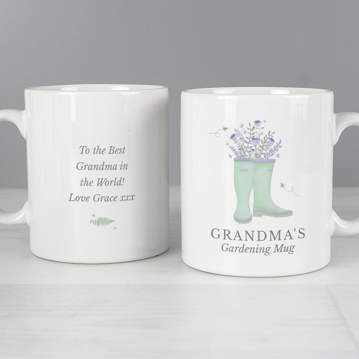 Personalised Floral Wellies Mug - Shop Mugs At Gift Moments - 1