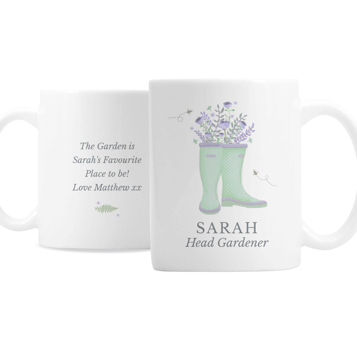 Personalised Floral Wellies Mug - Shop Mugs At Gift Moments - 3