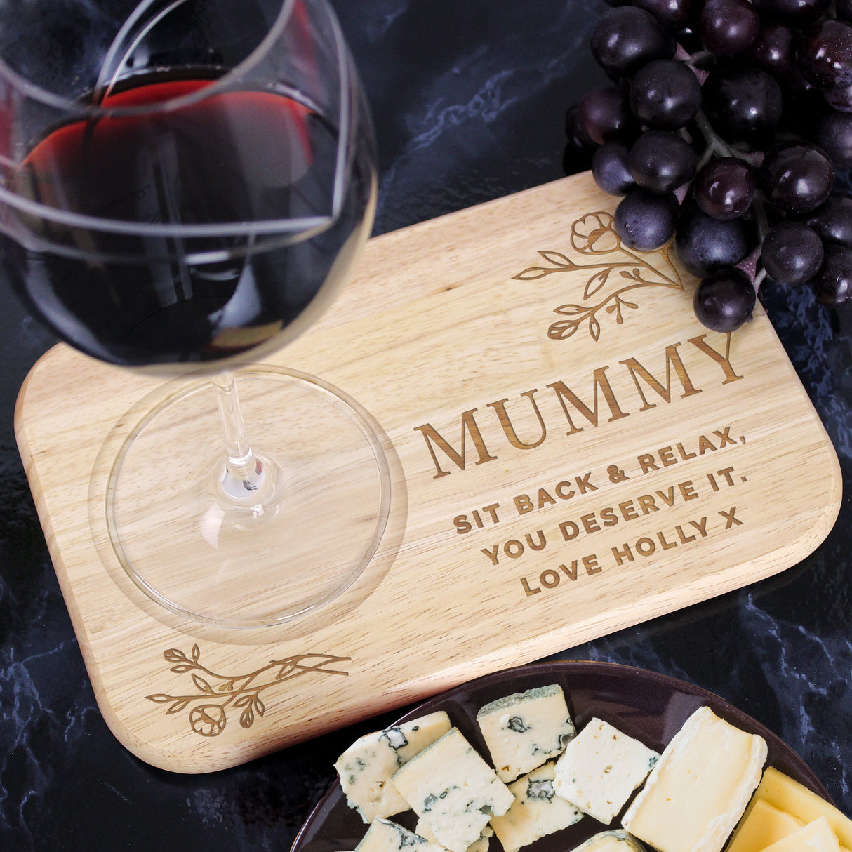 Personalised Floral Wooden Coaster Tray - Shop Coasters At Gift Moments - 4