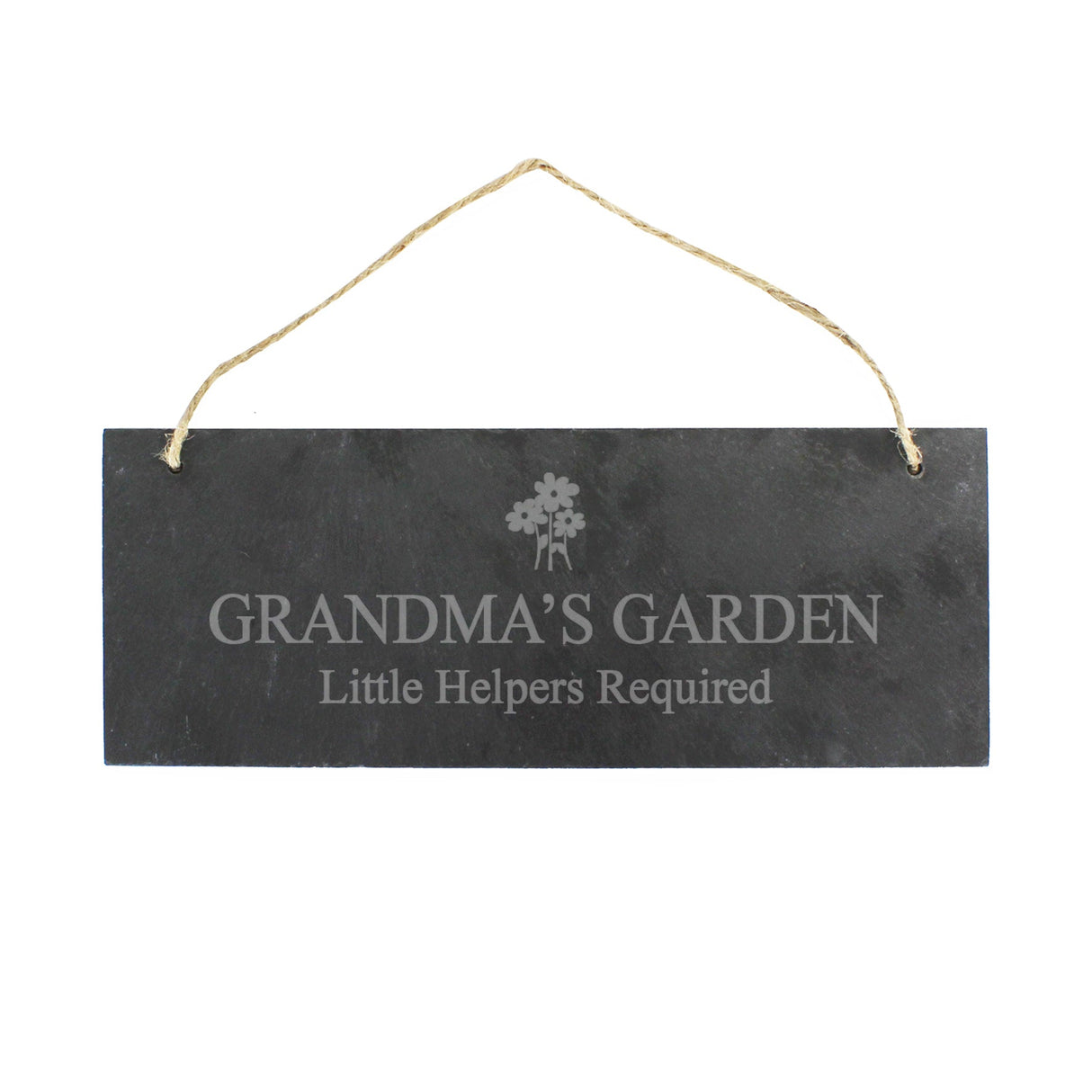 Personalised Flower Motif Hanging Slate Plaque: 2 - Signs & Plaques By Gift Moments