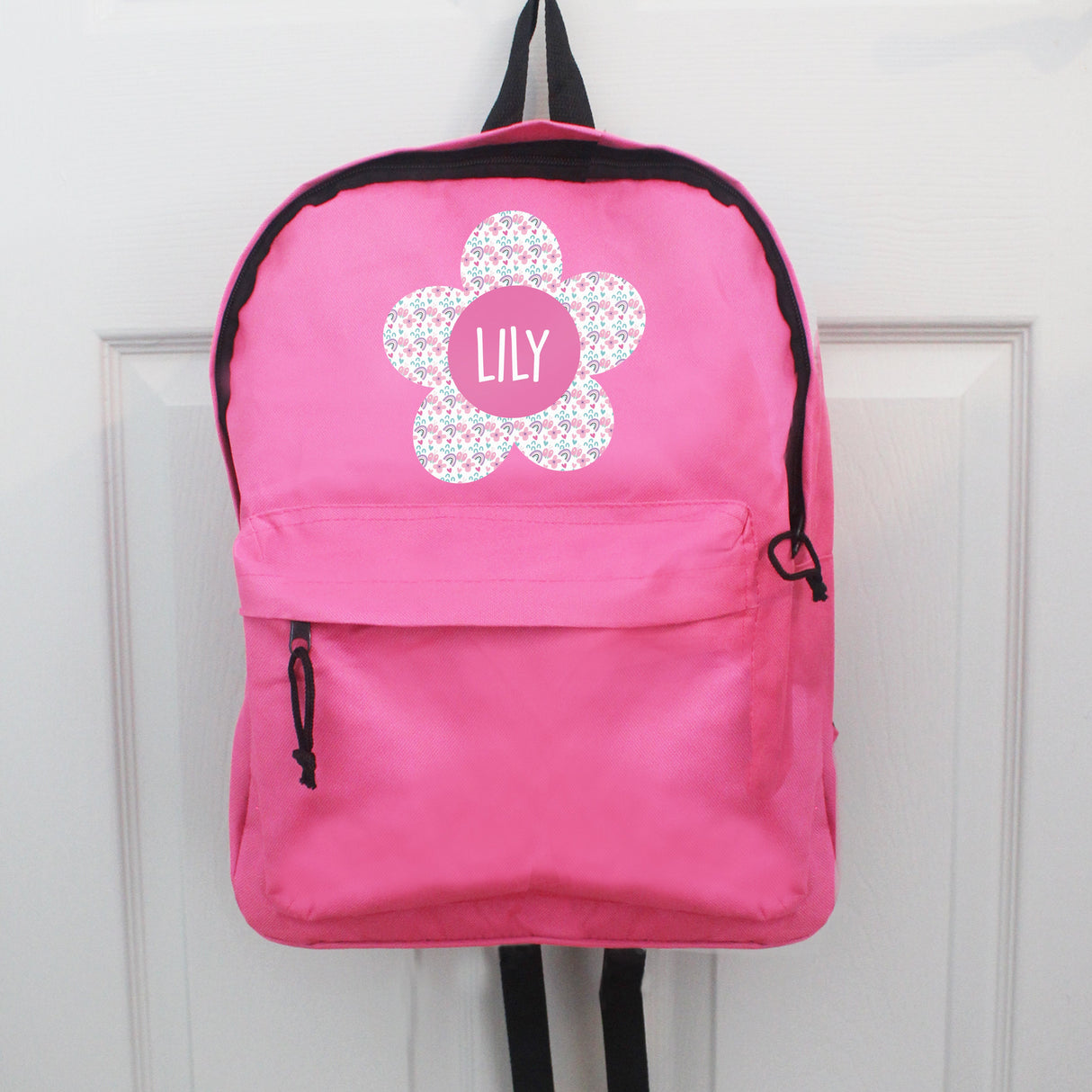 Personalised Flower Pink Backpack - Shop Kids Bags At Gift Moments - 2