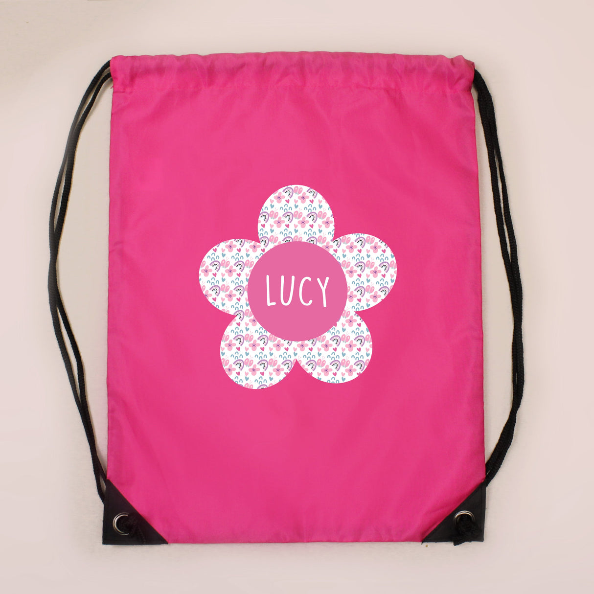 Personalised Flower Pink Kit Bag - Shop Kids Bags At Gift Moments - 2