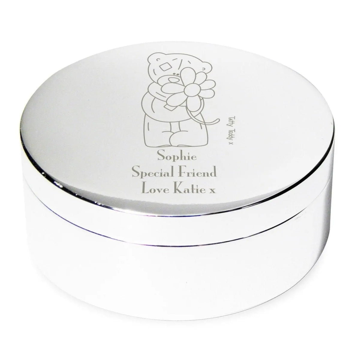 Personalised Me to You Flower Round Trinket Box: 3 - Trinket Boxes