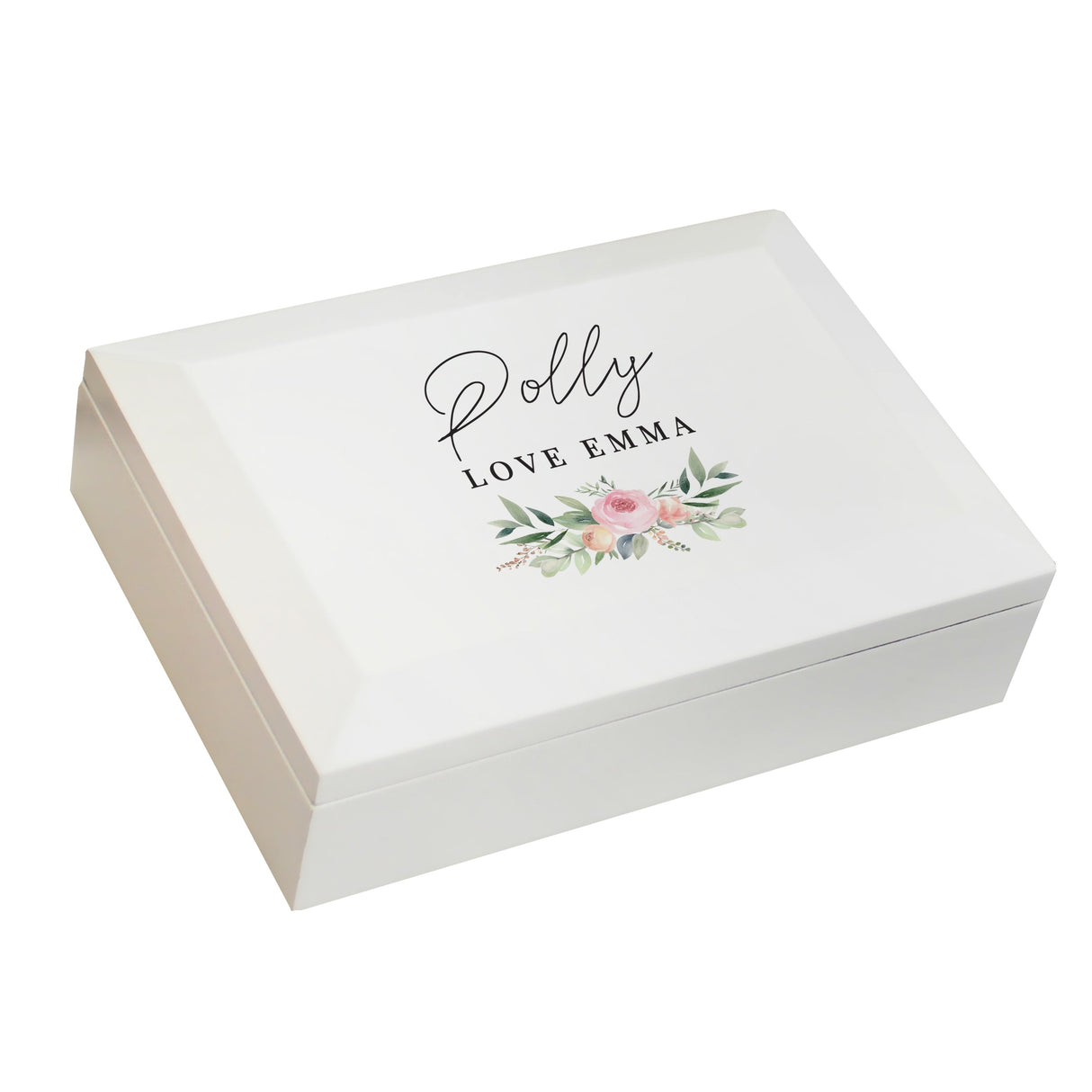 Personalised Flowers Wooden Jewellery Box - Shop Jewellery Boxes At Gift Moments - 6