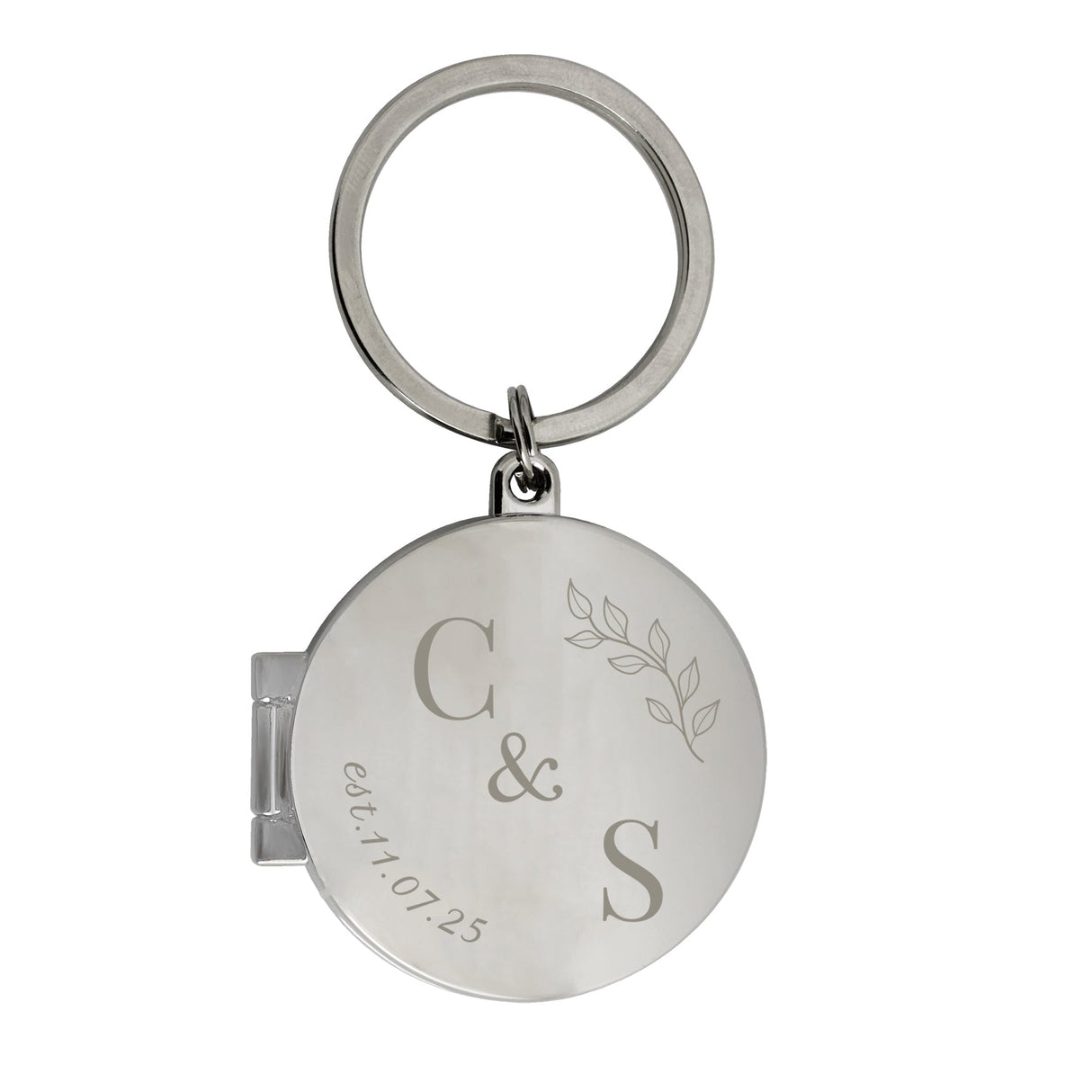 Personalised Foliage Couples Photo Keyring: 5 - Keyrings By Gift Moments