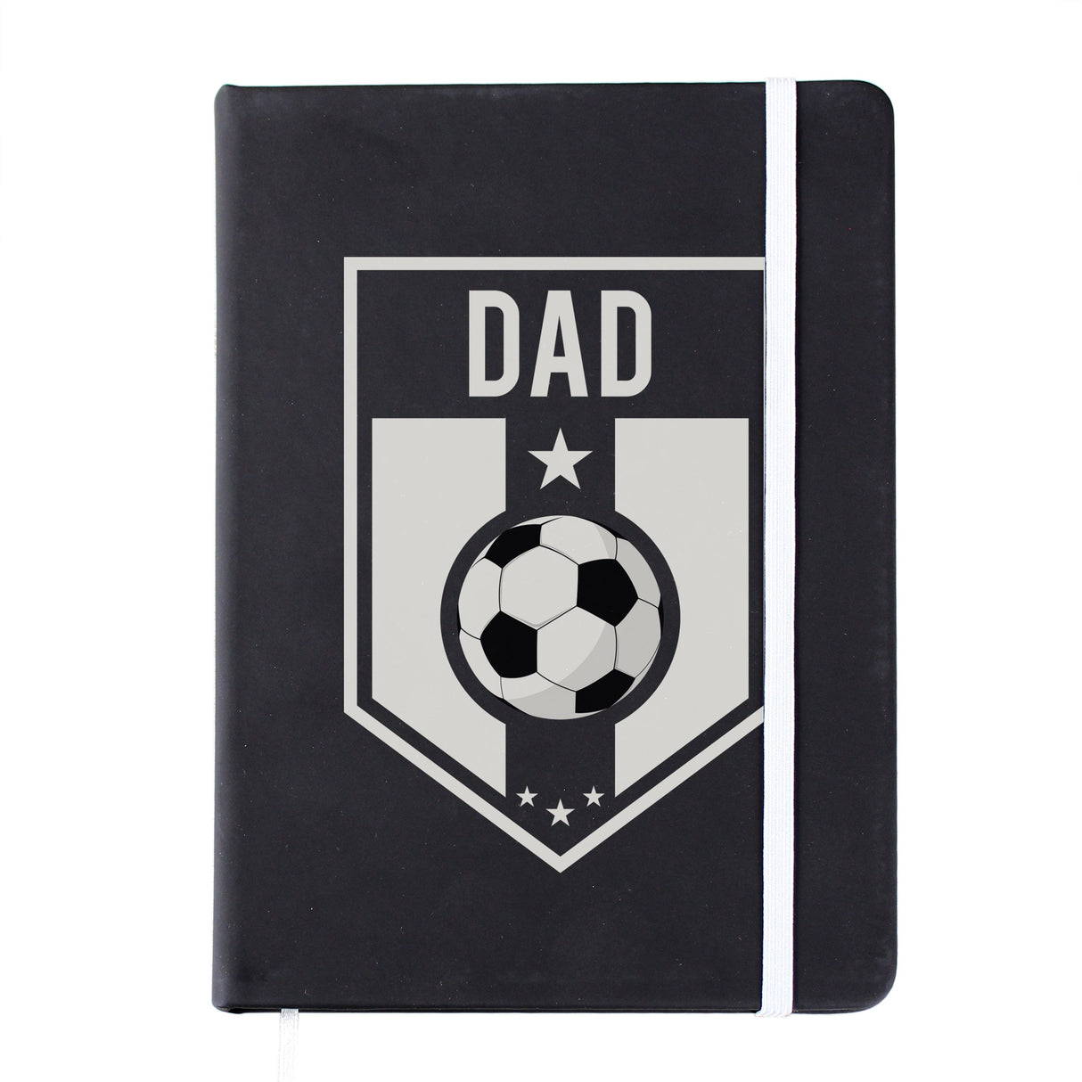 Personalised Football Badge Black Notebook: 4 - Notebooks By Gift Moments