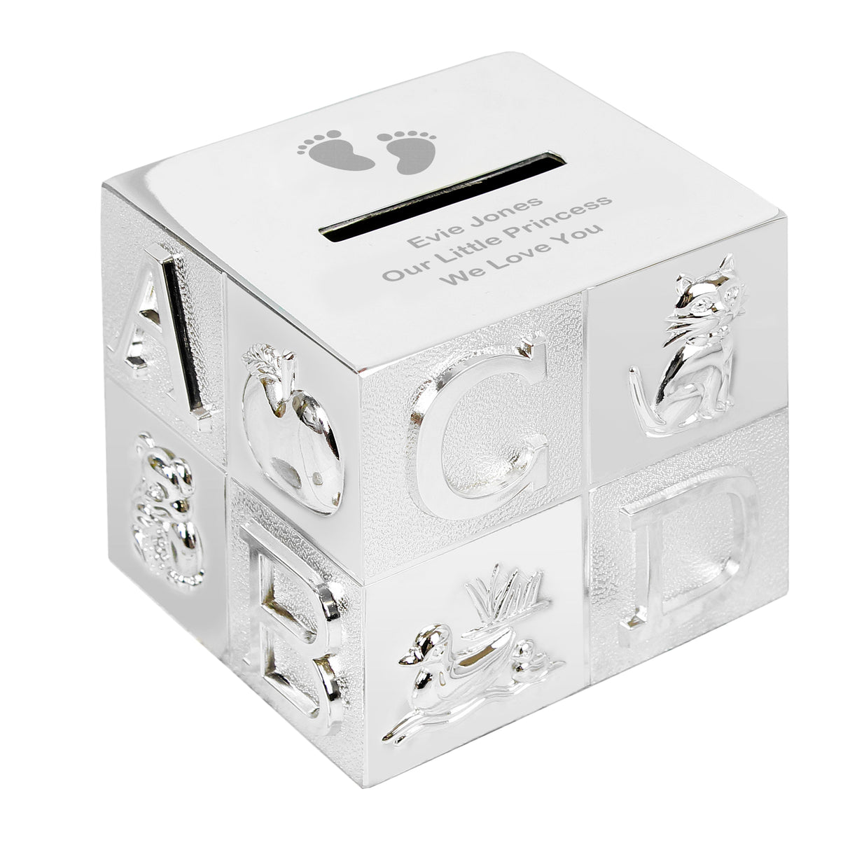Personalised Footprints ABC Money Box - Shop Money Boxes At Gift Moments - 2