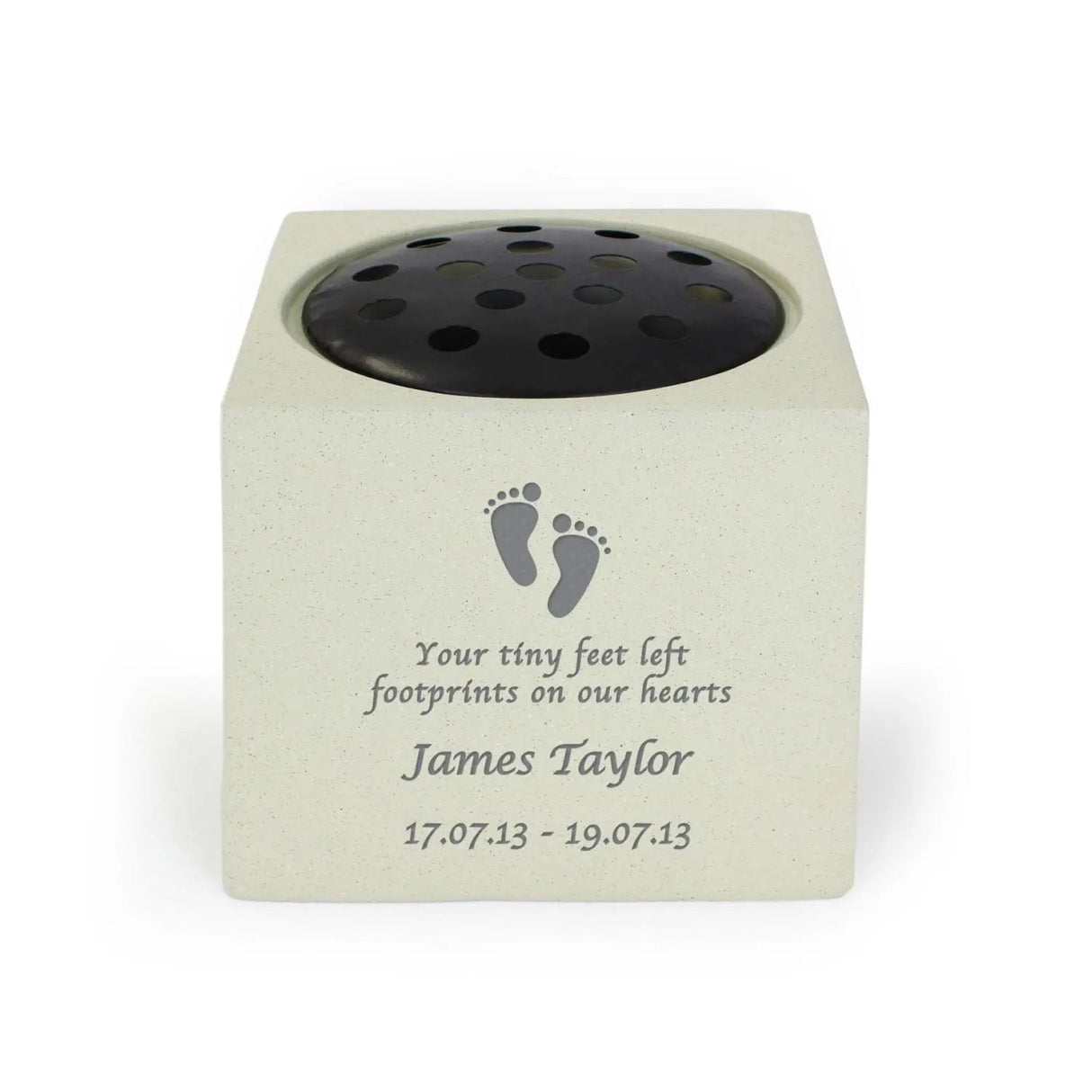 Personalised Footprints Memorial Vase - Shop Memorials At Gift Moments - 2