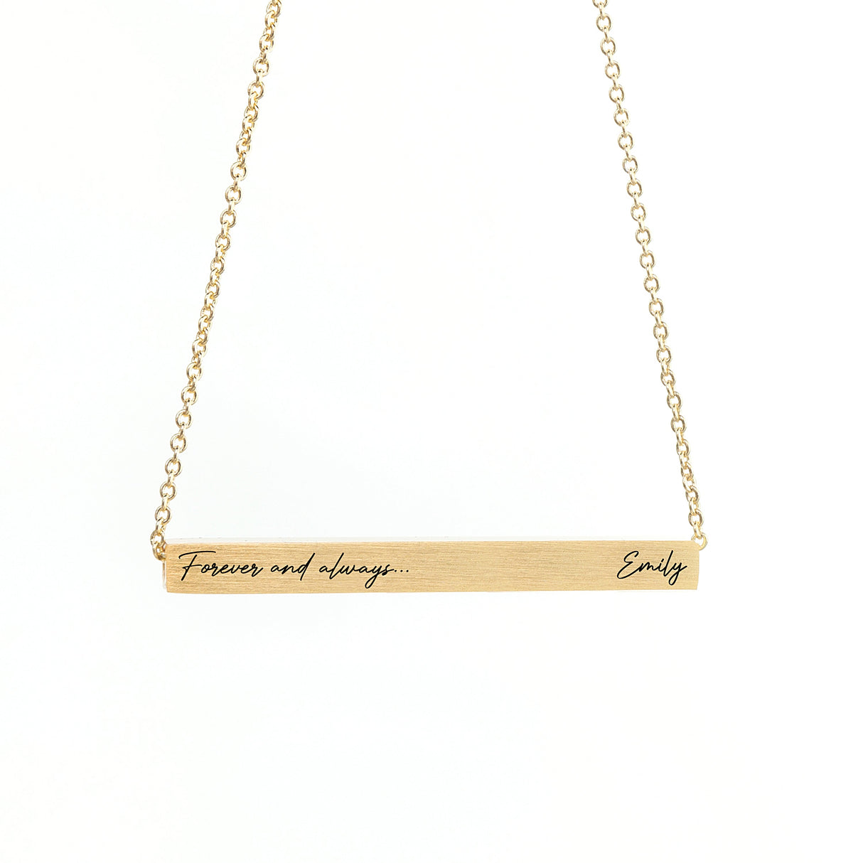 Personalised Forever and Always Horizontal Bar Necklaces - Shop Necklaces At Gift Moments - 8