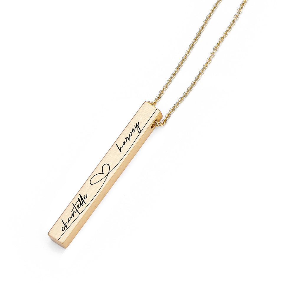 Personalised Forever & Always Vertical Bar Necklaces: 7 - Necklaces By Gift Moments