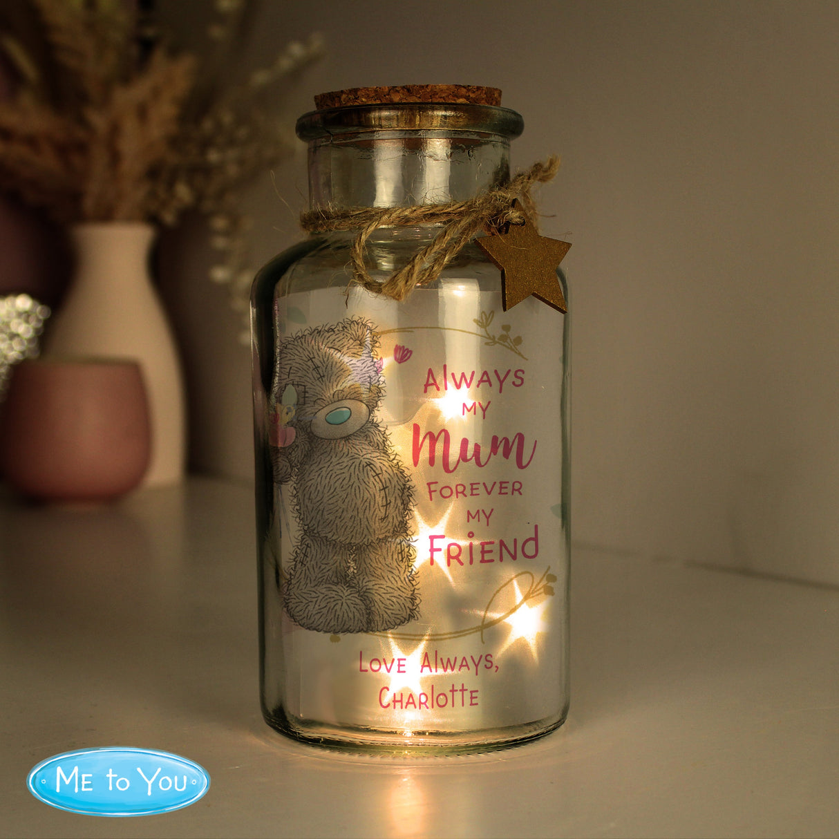 Personalised Me To You Forever My Friend LED Glass Jar: 3 - LED Lighting
