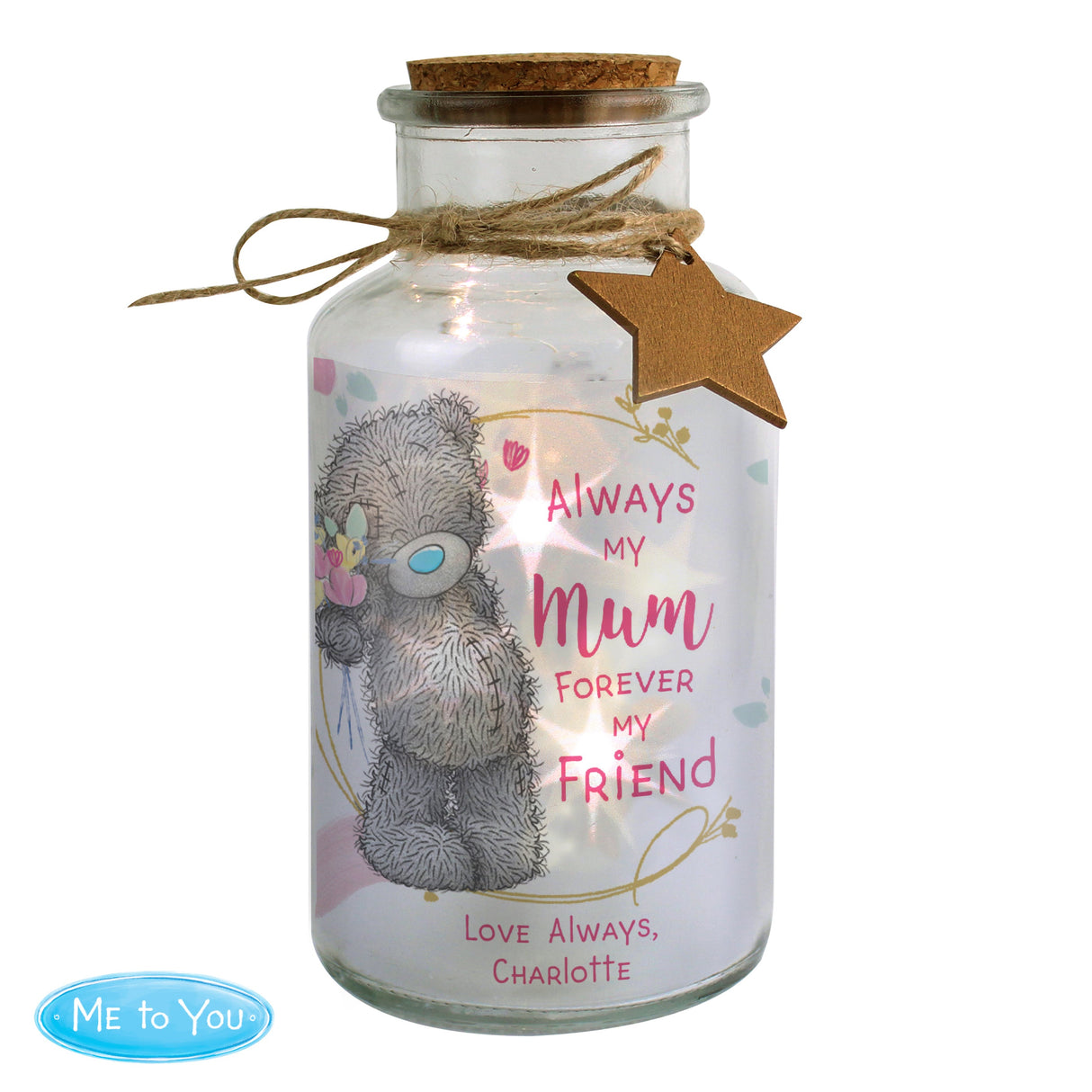Personalised Me To You Forever My Friend LED Glass Jar: 4 - LED Lighting
