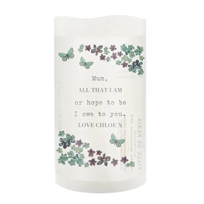 Personalised Forget Me Not LED Candle - Shop LED Lighting At Gift Moments - 4