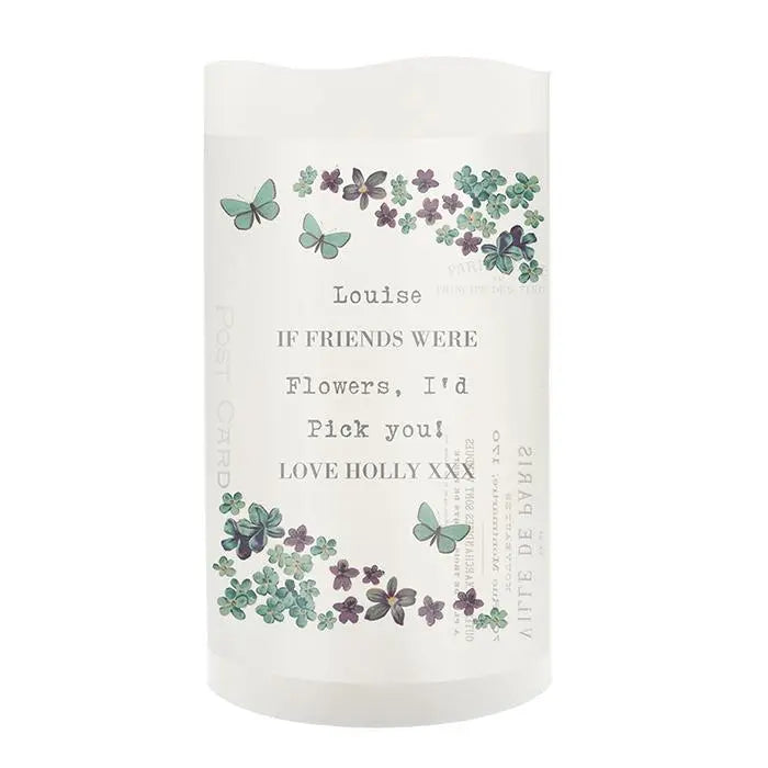 Personalised Forget Me Not LED Candle - Shop LED Lighting At Gift Moments - 3