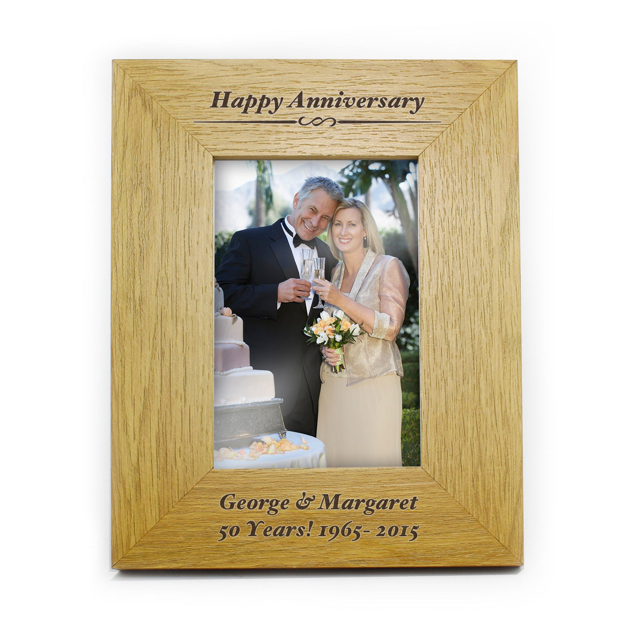 Personalised Formal 6x4 Oak Finish Photo Frame: 7 - Photo Frames By Gift Moments