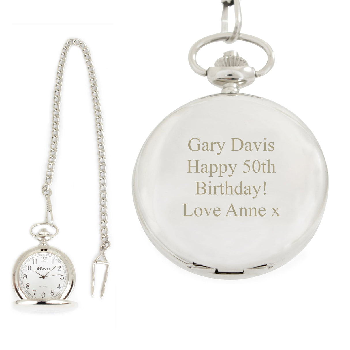 Personalised Formal Pocket Fob Watch: 6 - Watches By Gift Moments