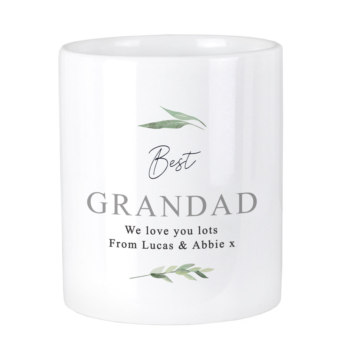 Personalised Free Text Botanical Ceramic Storage Pot: 5 - Storage By Gift Moments