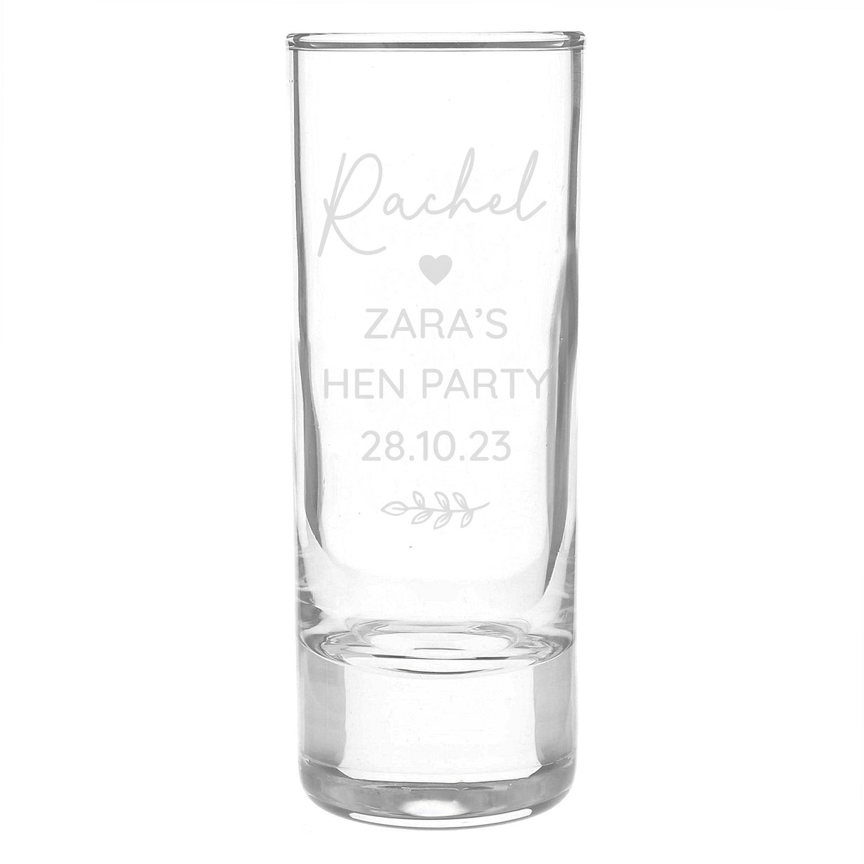 Personalised Free Text Botanical Shot Glass: 5 - Shot Glasses By Gift Moments