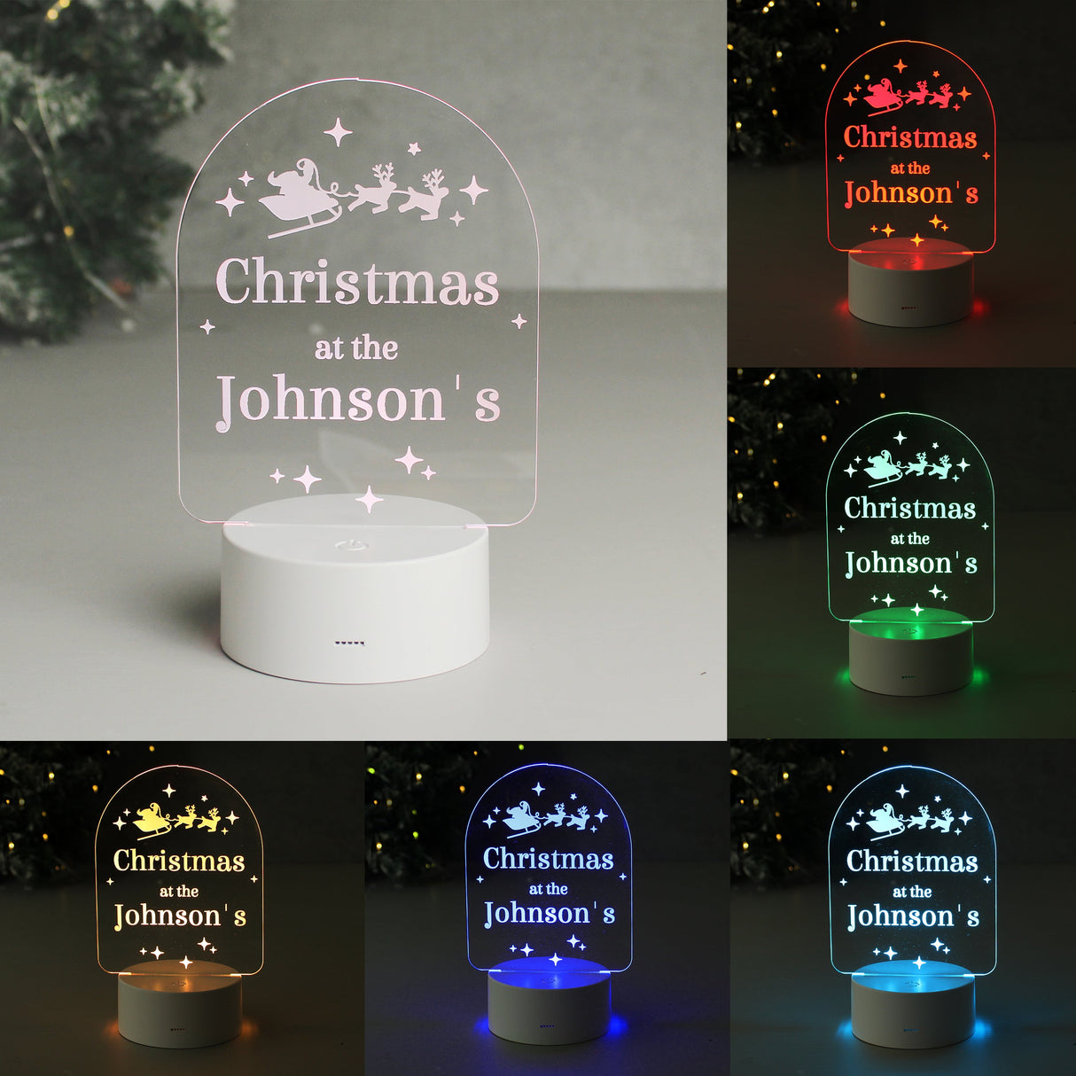 Personalised Free Text Christmas LED Light: 2 - LED Lighting By Gift Moments