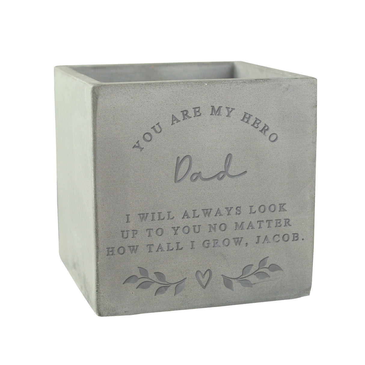 Personalised Free Text Concrete Plant Pot: 5 - Pots & Planters By Gift Moments